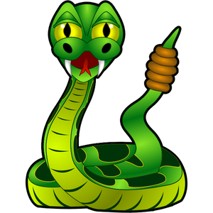 ClipArt cartone animato serpente a sonagli